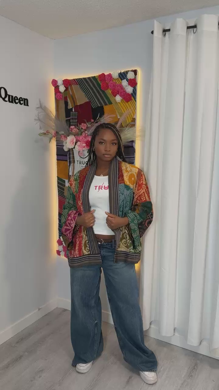 IKÉ PATCHWORK KIMONO JACKET